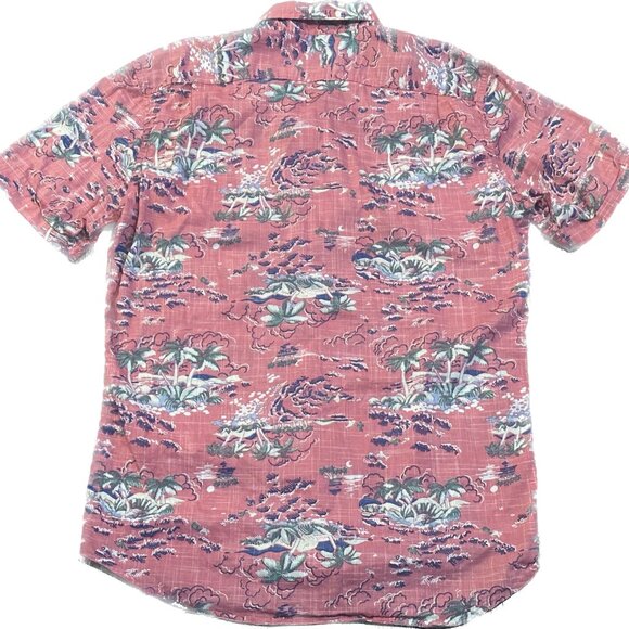 IZOD Saltwater Dockside Chambray Short Sleeve Button Down Shirt Men’s M - Picture 6 of 8